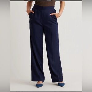Quince Stretch Crepe Classic Trouser Pant in Navy size 8
